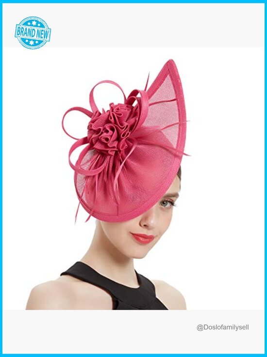 Fascinator Hat with Lace Gloves Set Elegant Vintage Tea Party Cocktail Derby